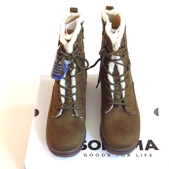 Sonoma Goods For Life Platypus Women's Sherpa-Lined Combat Boots - Picture 2 of 6